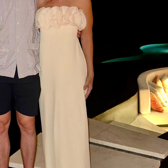 Zara Long Floral Knit Dress - Picture 4 of 4